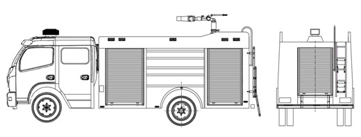消防車(chē)上裝結構圖 消防車(chē)上裝結構圖